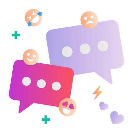 Mobile chat box  Illustration