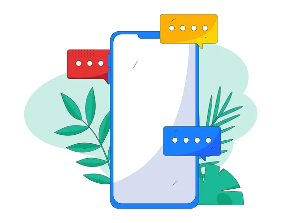 Mobile chat  Illustration