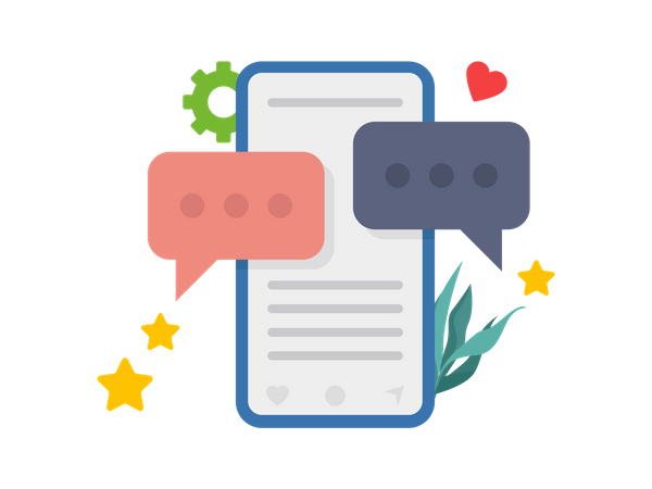 Mobile Chat  Illustration