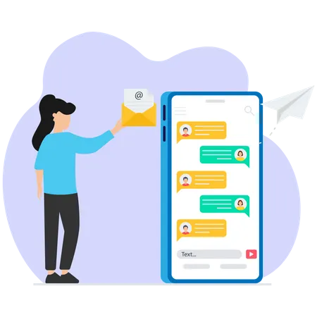 Mobile chat  Illustration