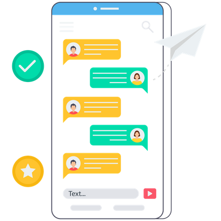 Mobile chat  Illustration