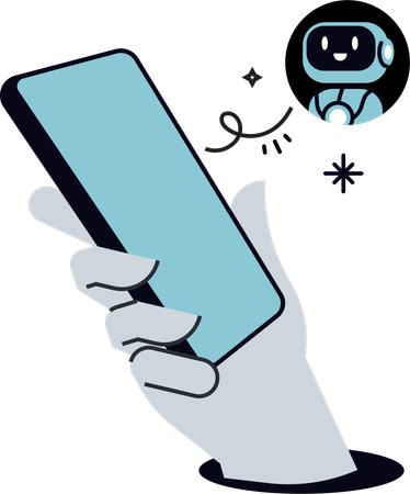 Mobile chatbot  Illustration