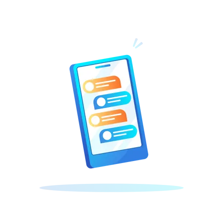 Mobile chatting Illustration