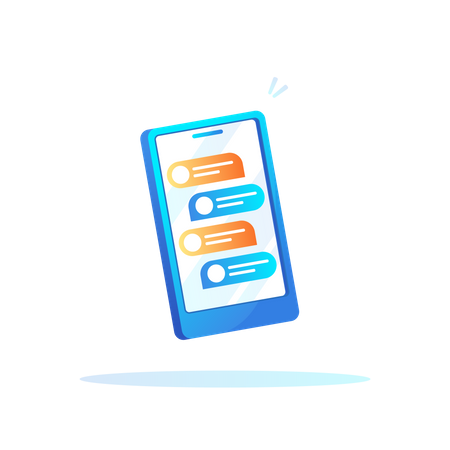 Mobile chatting  Illustration