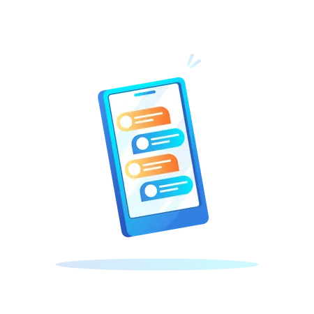 Mobile chatting  Illustration