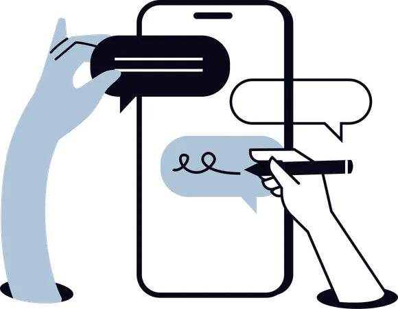 Mobile chatting  Illustration