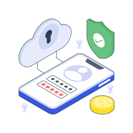 Mobile Cloud Security  Illustration