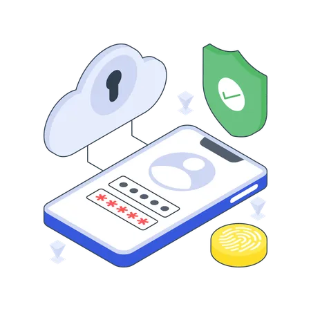 Mobile Cloud-Sicherheit  Illustration