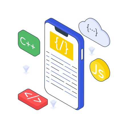 Mobile Coding  Illustration