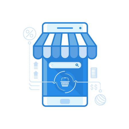 Mobile Commerce Illustration