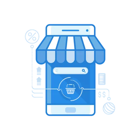 Mobile Commerce Illustration