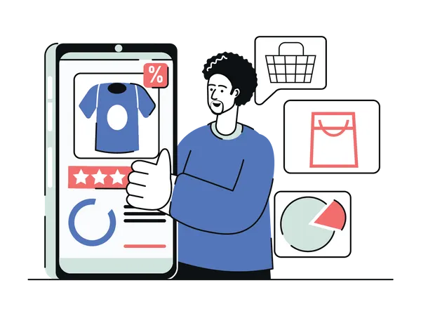 Mobile commerce Illustration