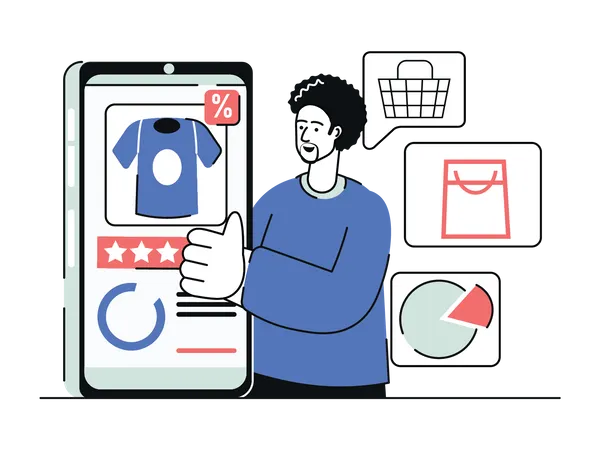 Mobile commerce  Illustration