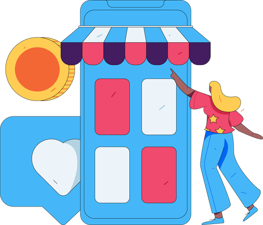 Mobile commerce  Illustration