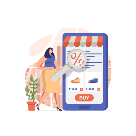 Mobile Commerce  Illustration