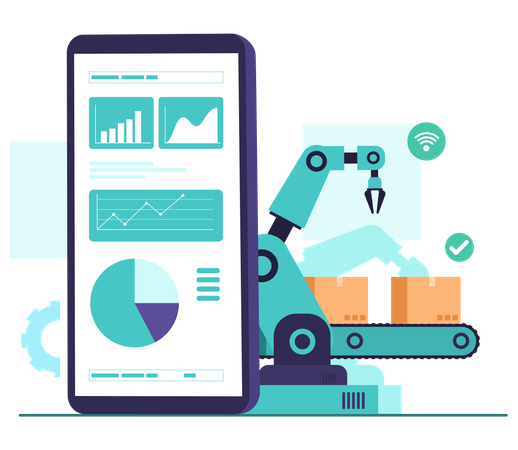 Mobile Control of assembly process  Illustration