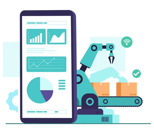 Mobile Control of assembly process  Illustration