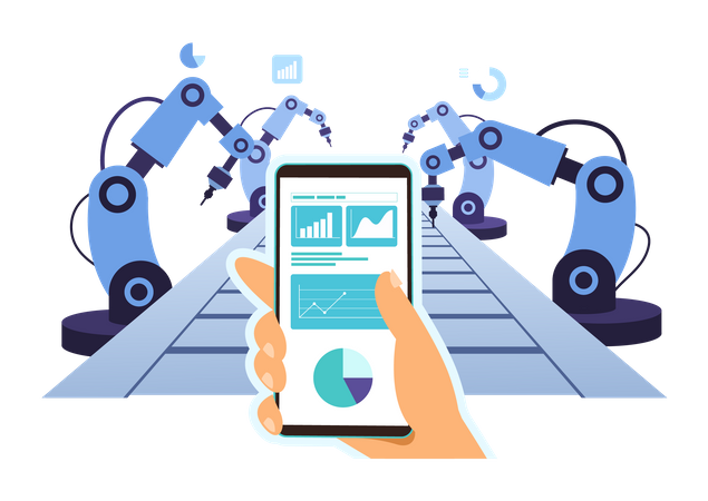 Mobile Control of assembly process  Illustration