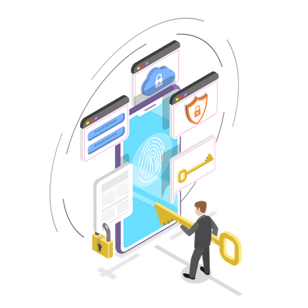 Mobile data protection  Illustration