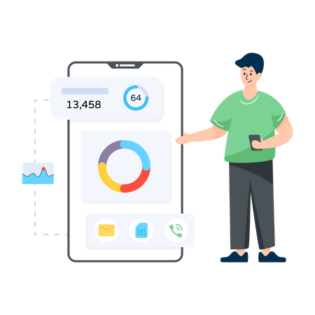 Mobile Data Usage  Illustration