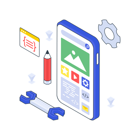 Mobile Development  Illustration