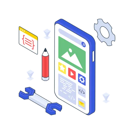 Mobile Development  Illustration