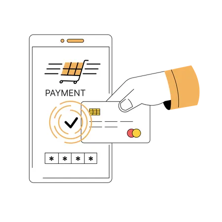 Mobile Digital Payment  Illustration