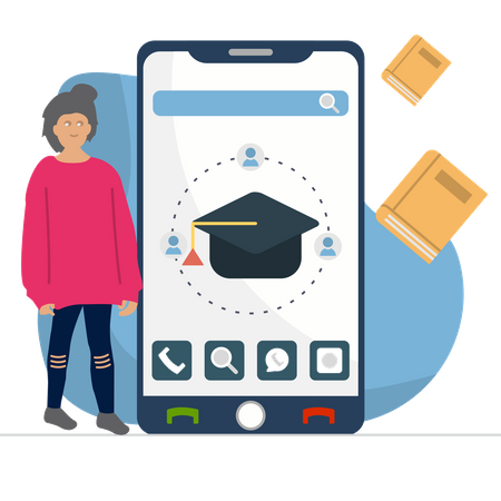 Mobile Education  일러스트레이션