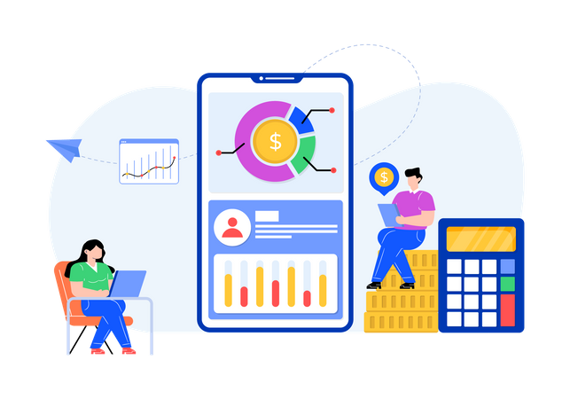 Mobile Financial Management  Illustration