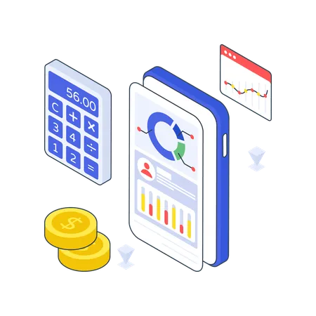 Mobile Financial Management  Illustration