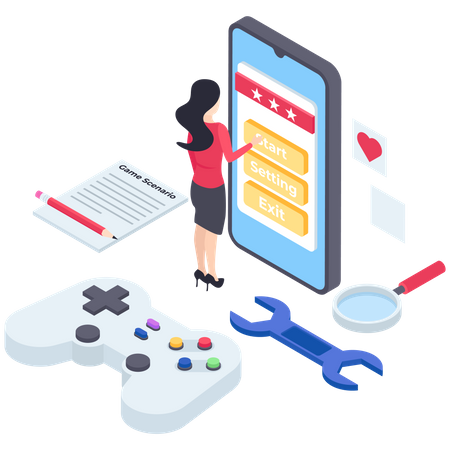 Mobile Game development  Illustration