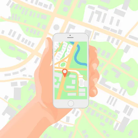 Mobile gps  Illustration