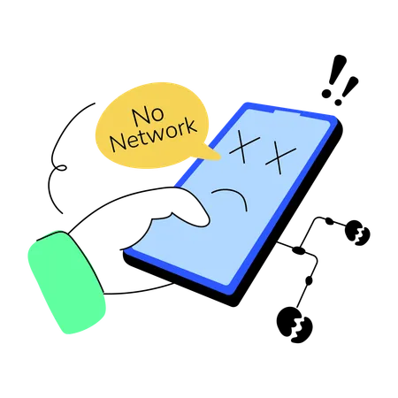 Check Out Hand Drawn Illustration Of Network Lost Illustration