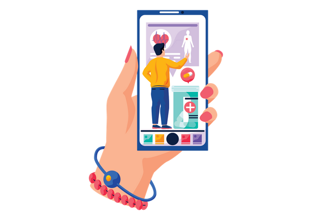 Mobile Healthcare Application  Illustration