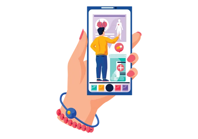 Mobile Healthcare Application  Illustration