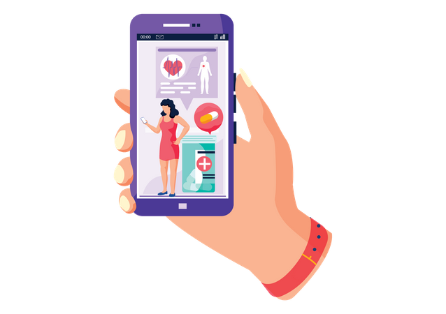Mobile Healthcare Application  Illustration