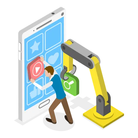 Mobile Interface Design  Illustration