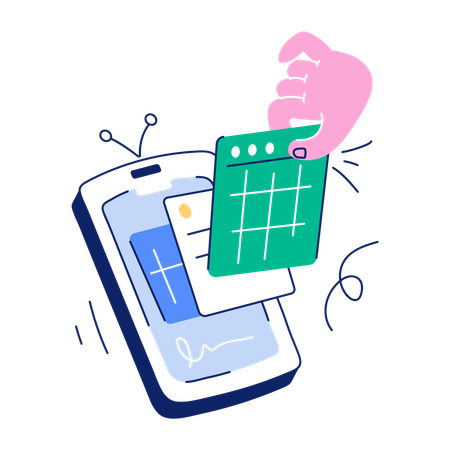 Mobile Interface  Illustration