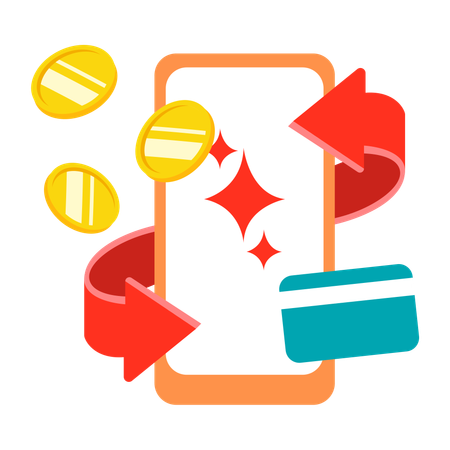 Mobile Investment Transactions  イラスト
