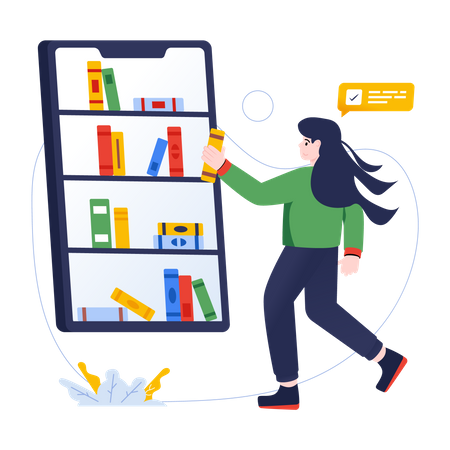 Mobile Library  Illustration