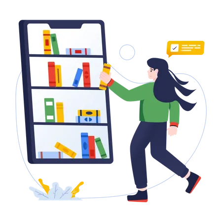 Mobile Library  Illustration