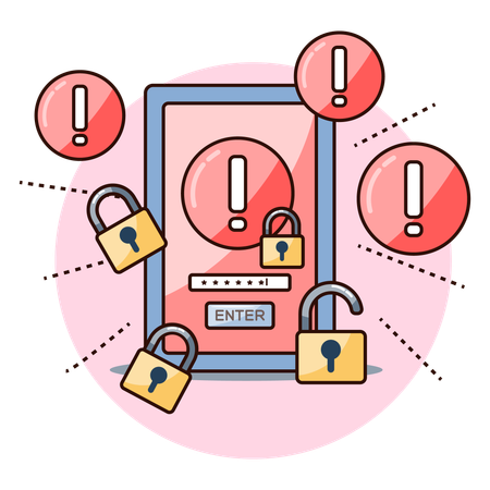 Mobile lock  Illustration