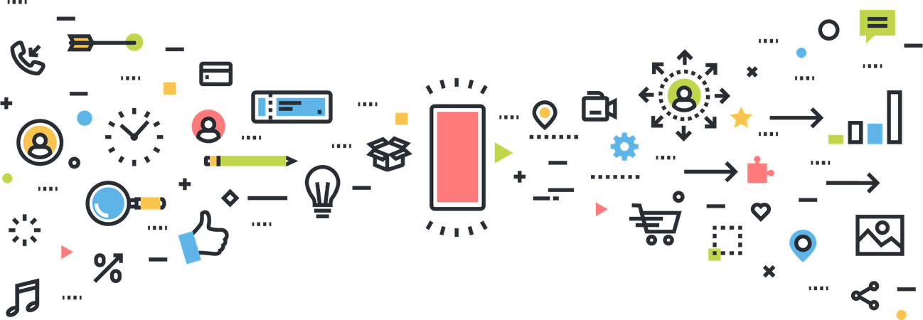 Mobile marketing  Illustration