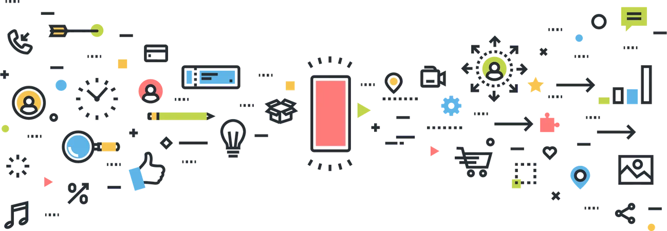 Mobile marketing  Illustration