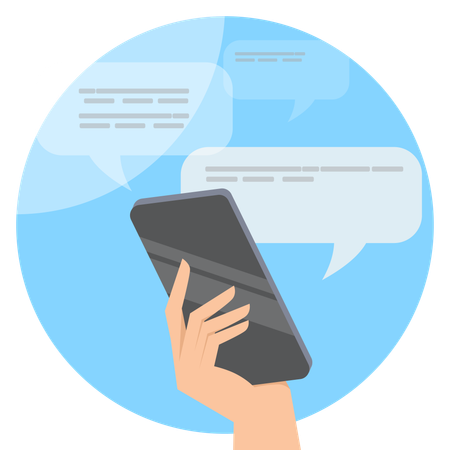 Mobile message  Illustration