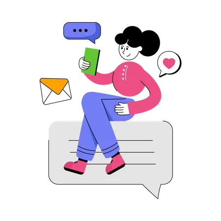 Mobile Messages  Illustration