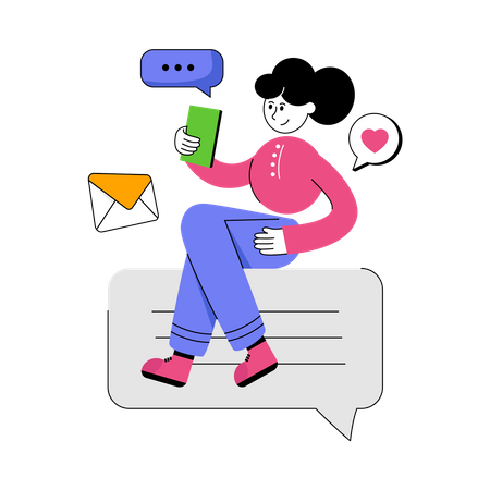 Mobile Messages  Illustration