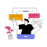 illustrations for mobile messaging
