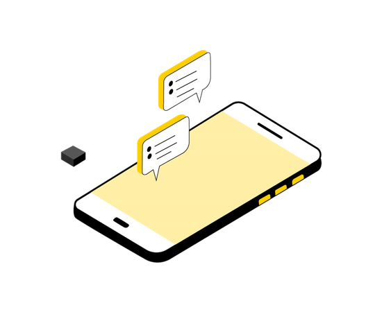 Schnittstelle für mobile Nachrichten  Illustration