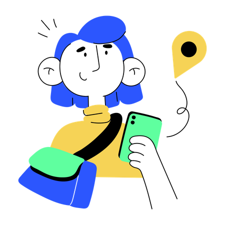 Mobile navigation  Illustration